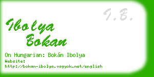 ibolya bokan business card