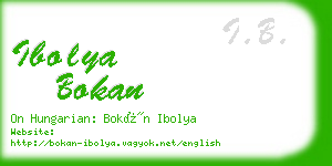 ibolya bokan business card